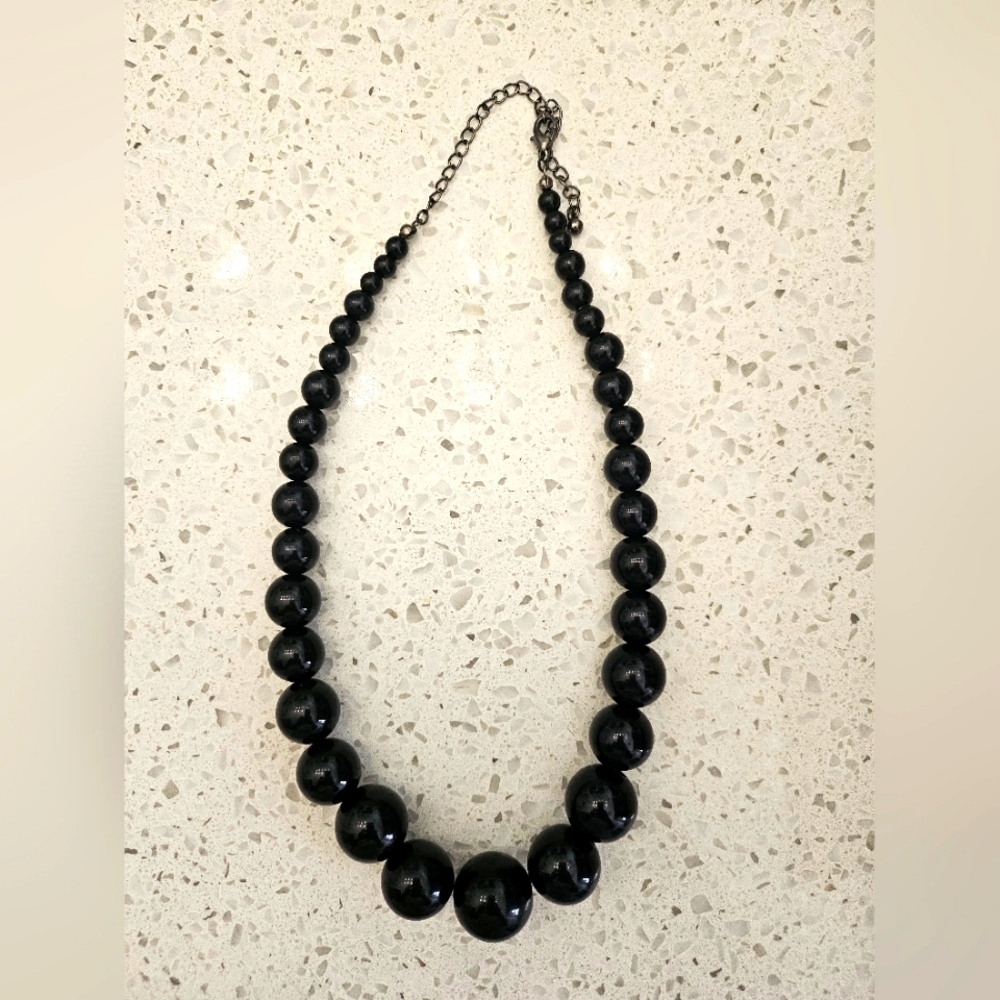Black Acrylic Necklace